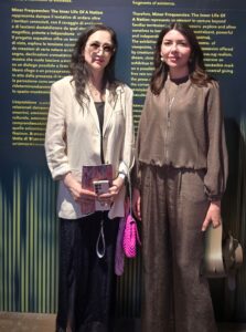 Jennifer Lee with curator Natalia Gryniuk at the Tanzania National Pavilion opening reception during the 61st Venice Biennale.