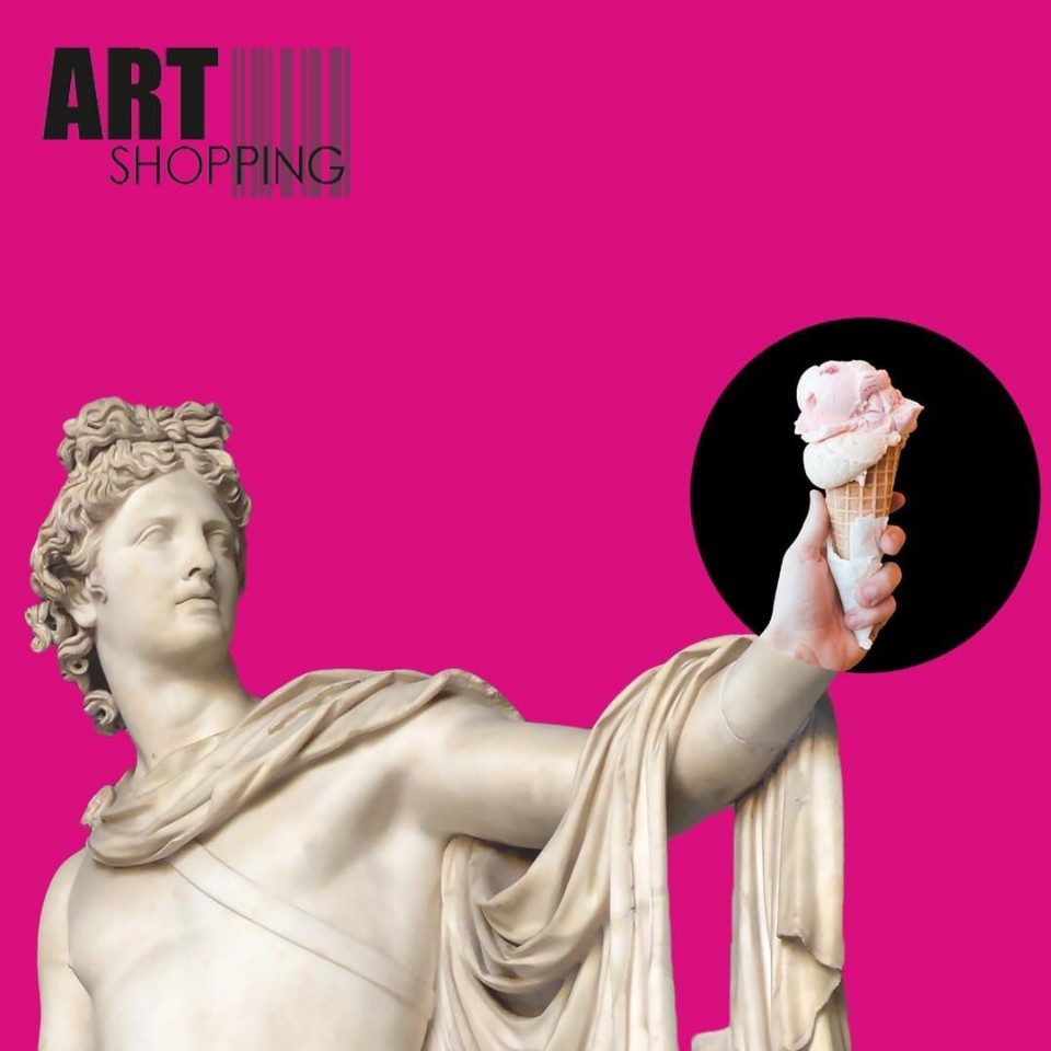 Official exhibition poster for Art Shopping Paris 2023, held at the Carrousel du Louvre in Paris, France, featuring Jennifer Lee's participation in the international contemporary art fair.