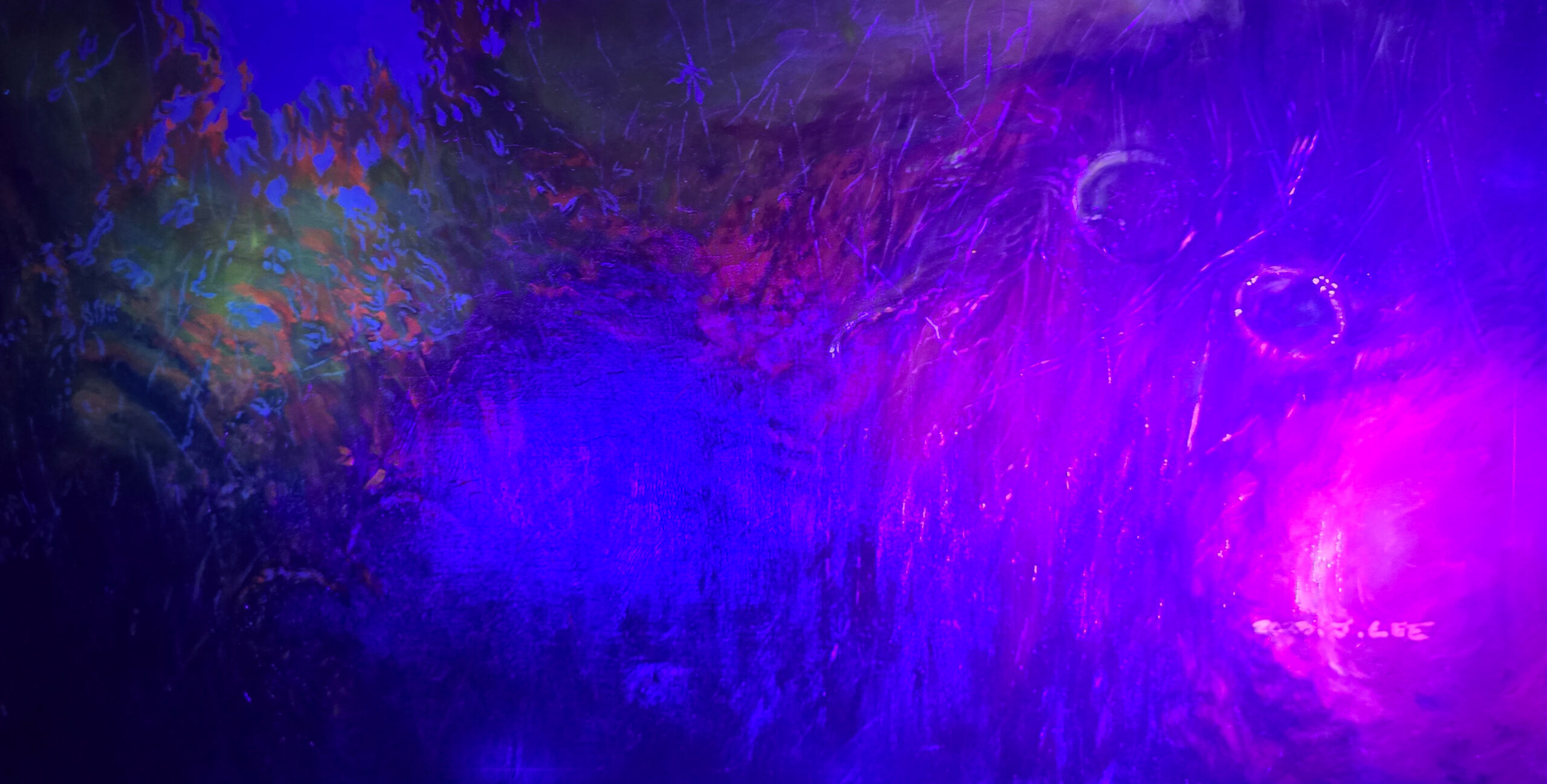 A sea of three suns II under UV light
