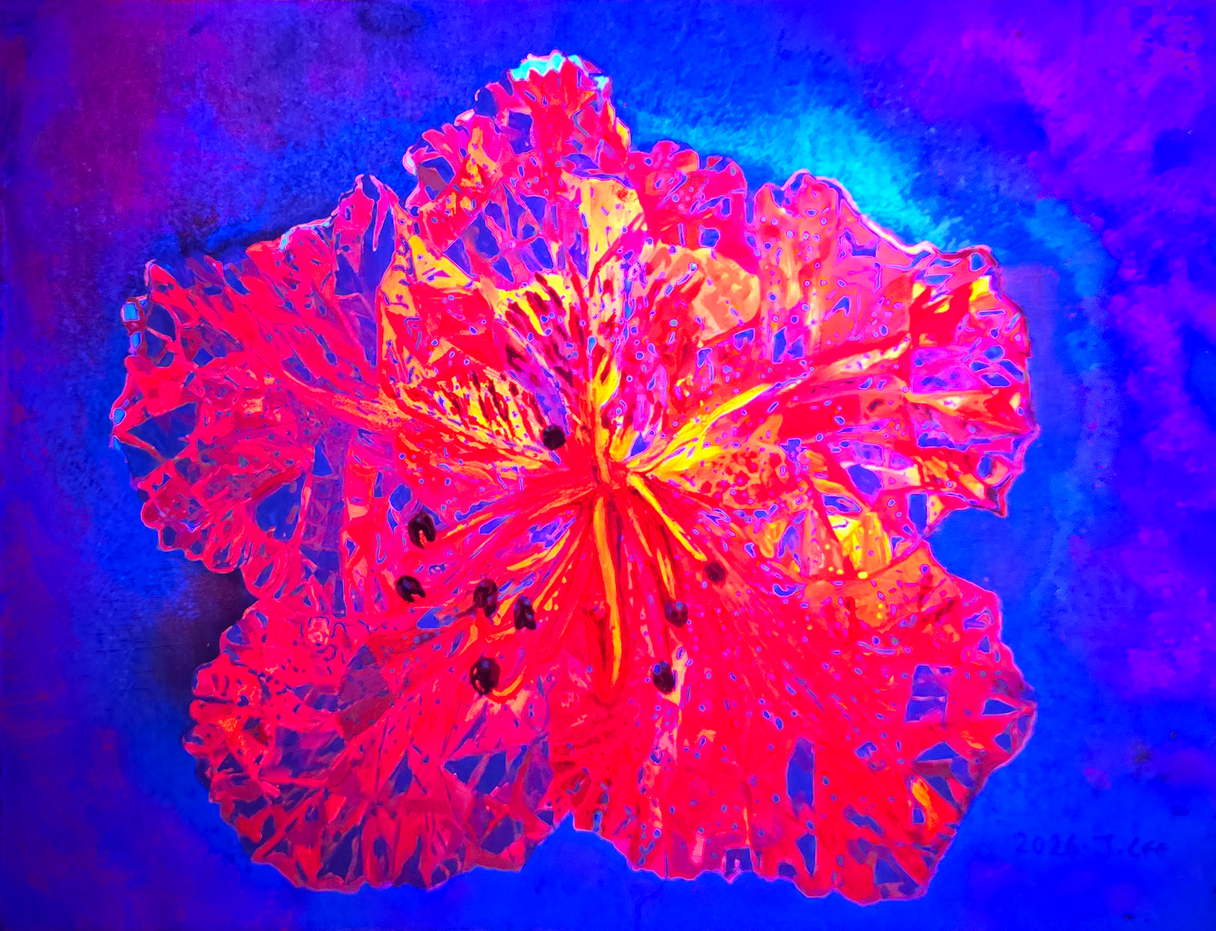 Azalea II under UV light